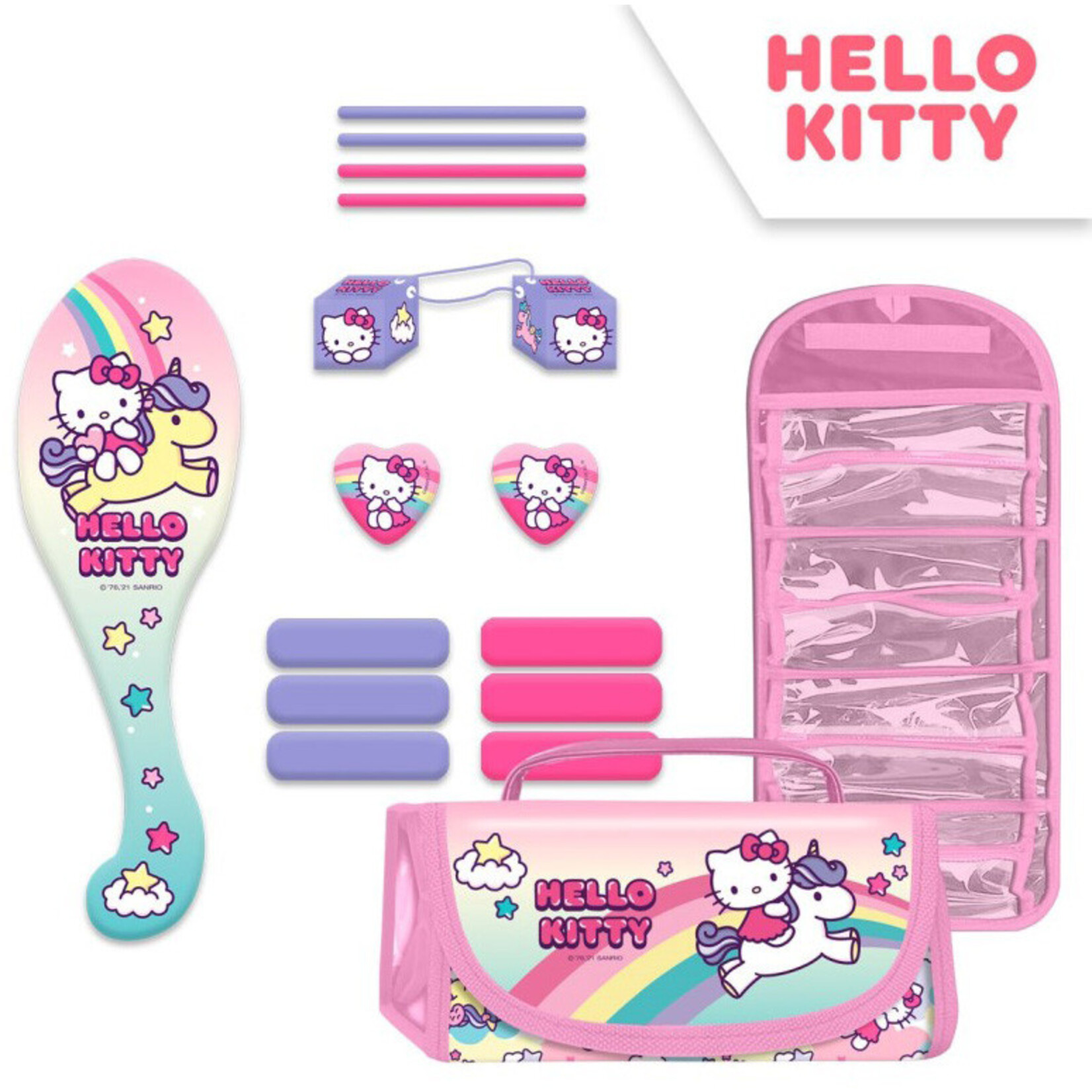 Hello Kitty Haar-Zusätze + Nessessär