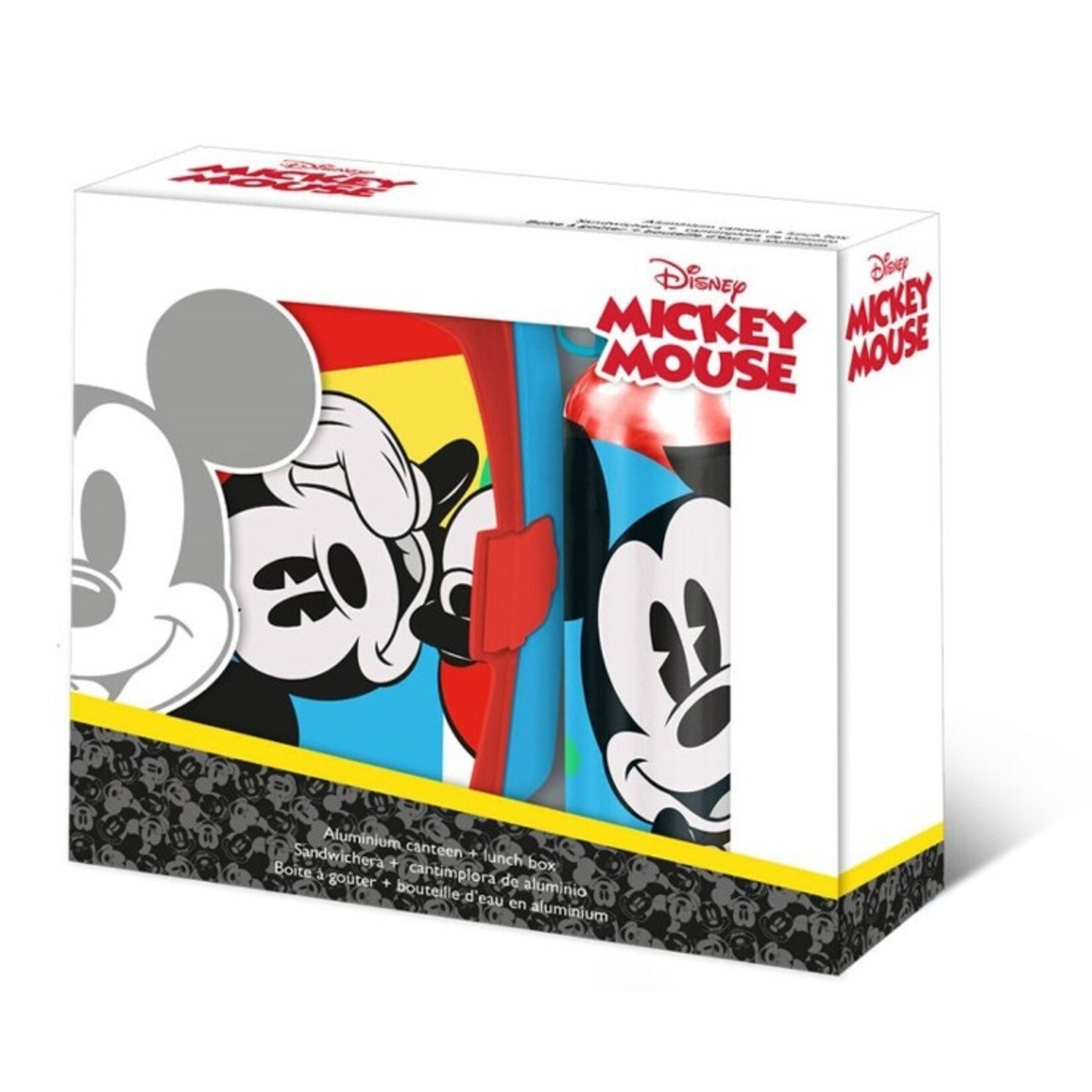 Disney Mickey Sandwich Box + Aluminium Flasche Set