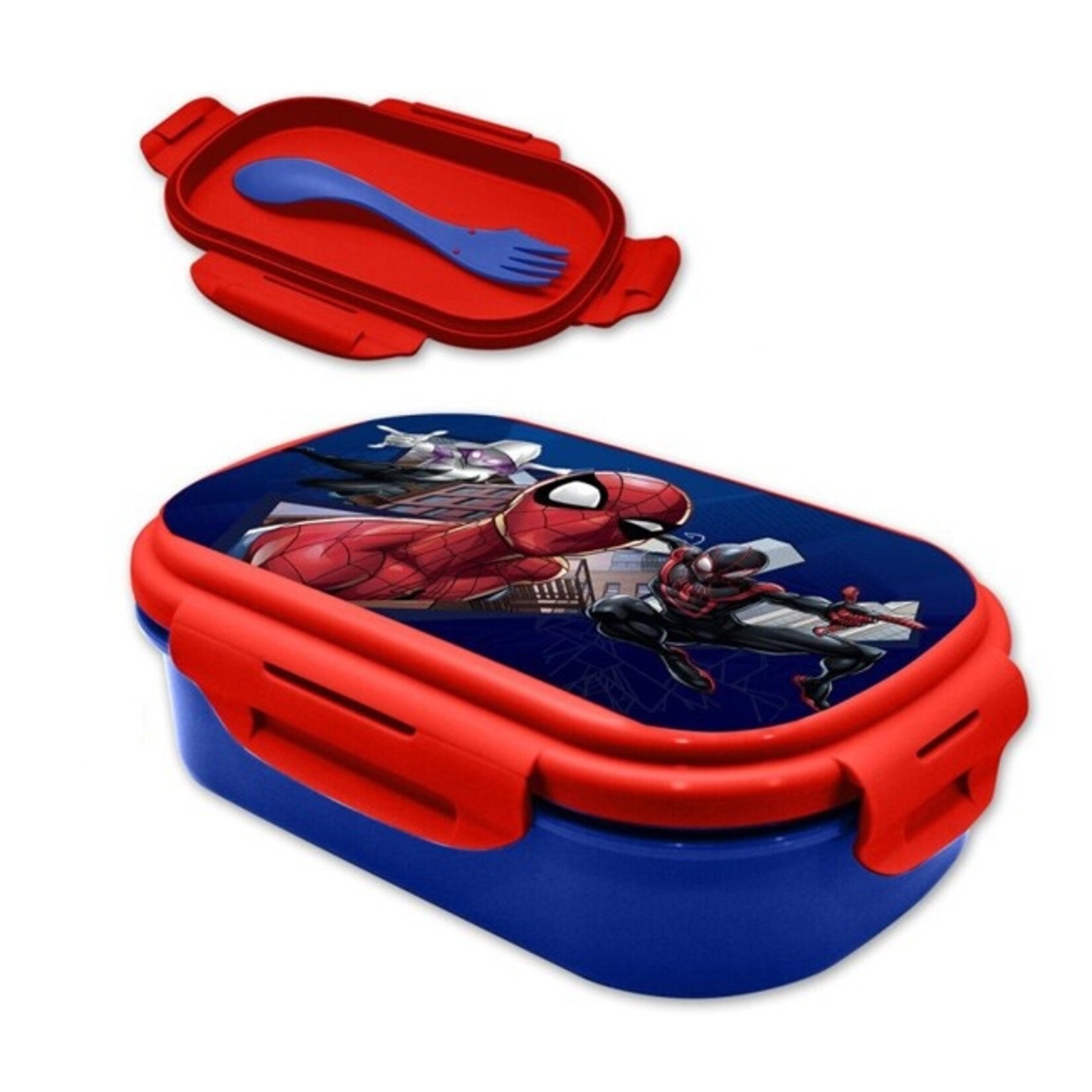 Spiderman Dark Sandwichbox und Besteckset