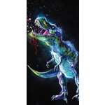 Dinosaurier Dinosaurier Neon Handtuch, Strandhandtuch 70*140 cm