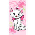 Disney Marie Cat Pink Flower Handtuch, Strandhandtuch 70*140 cm