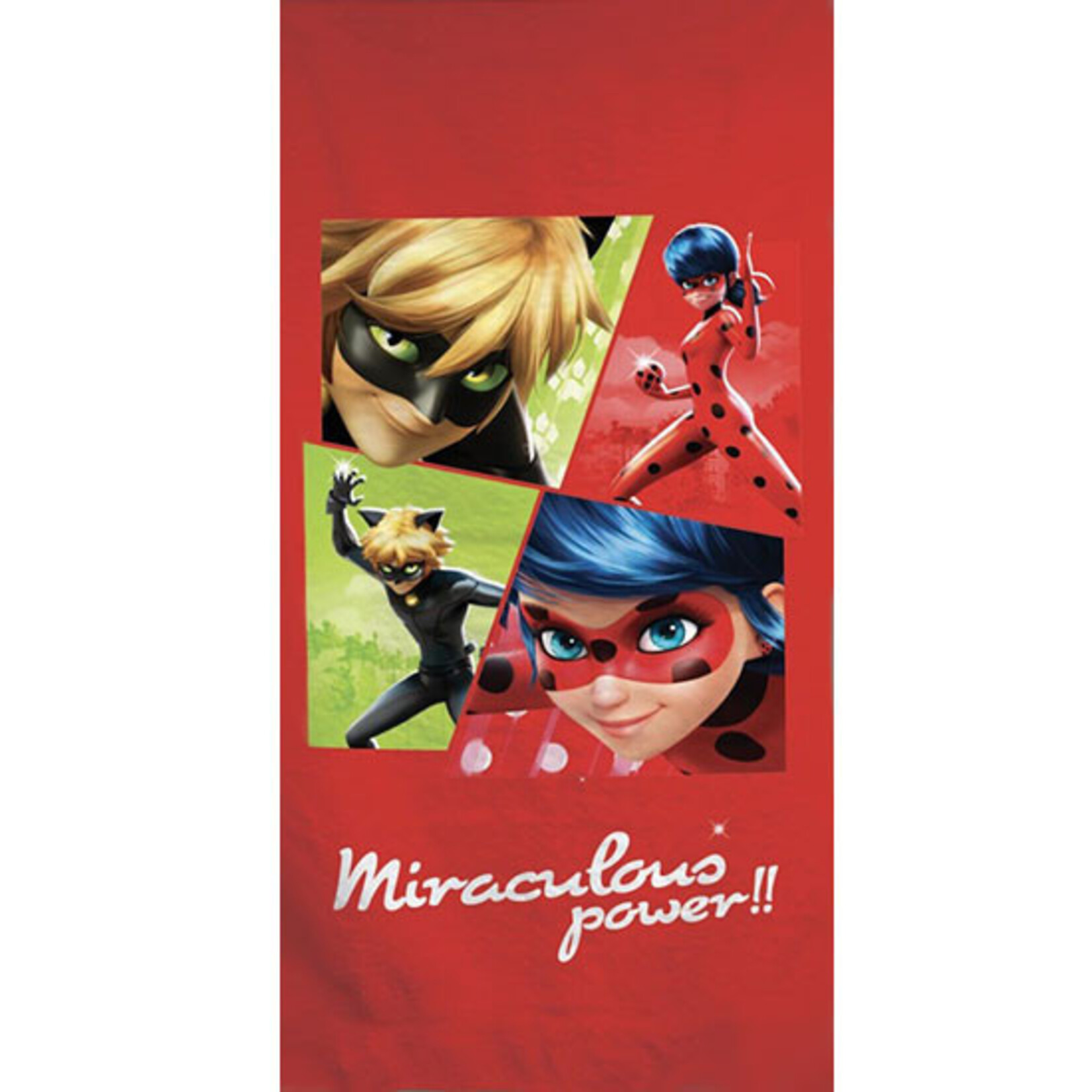 Miraculous Ladybug Power Handtuch, Strandhandtuch 70x140 cm (Fast Dry)