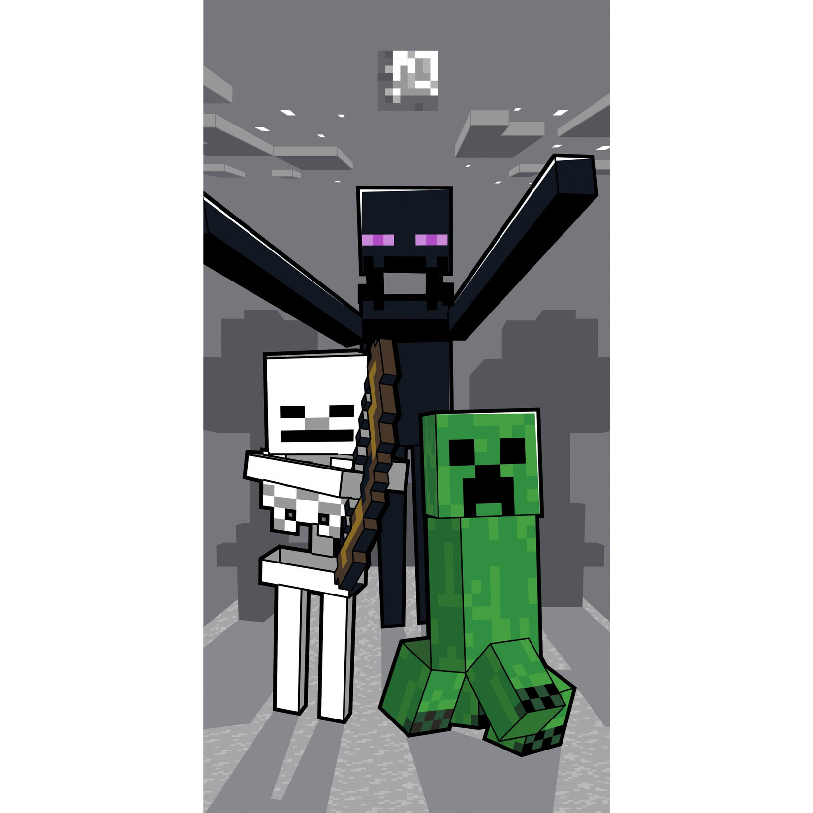MINECRAFT Minecraft Badetuch Mob Attack 70*140 cm