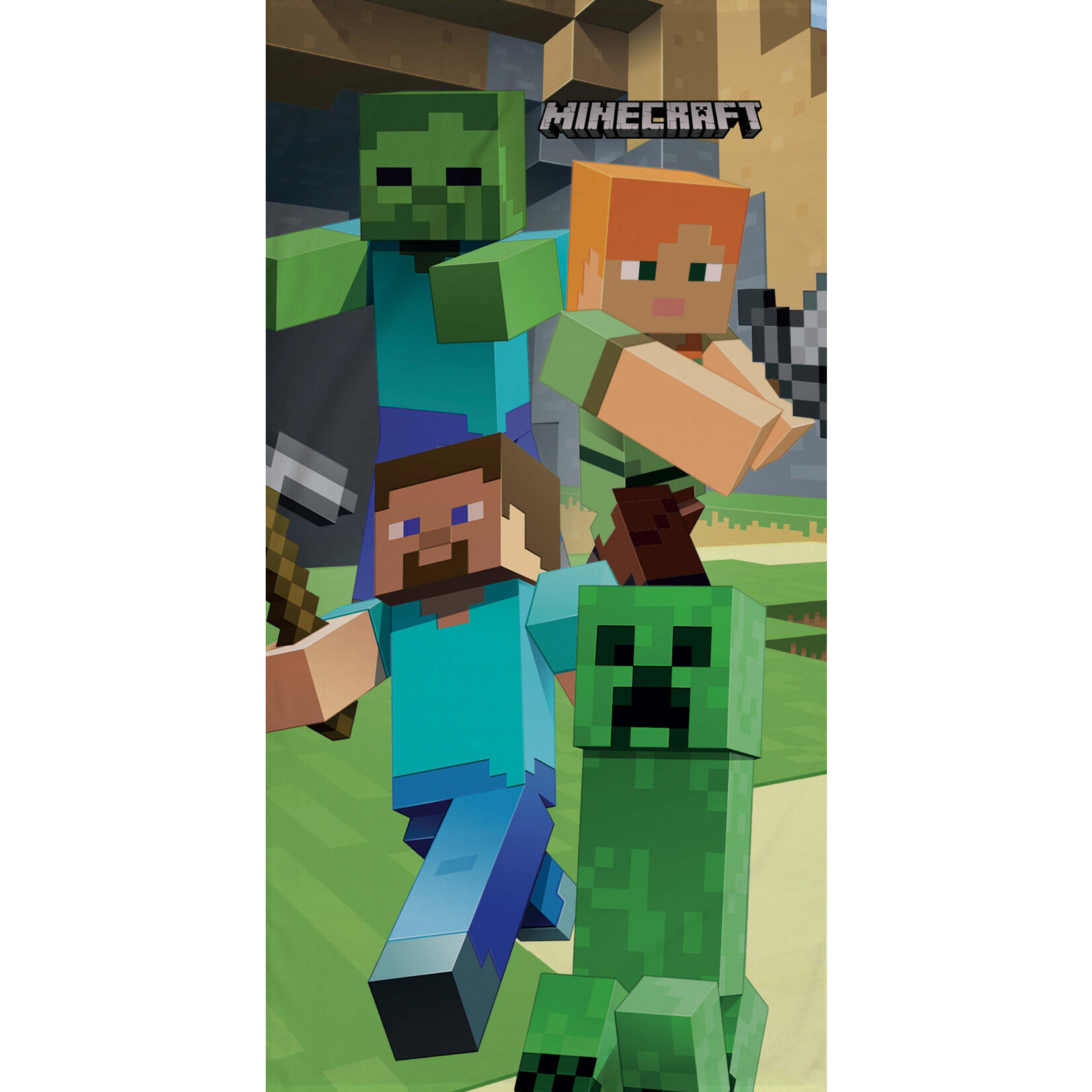 MINECRAFT Minecraft Badetuch Steve and Alex 70*140 cm