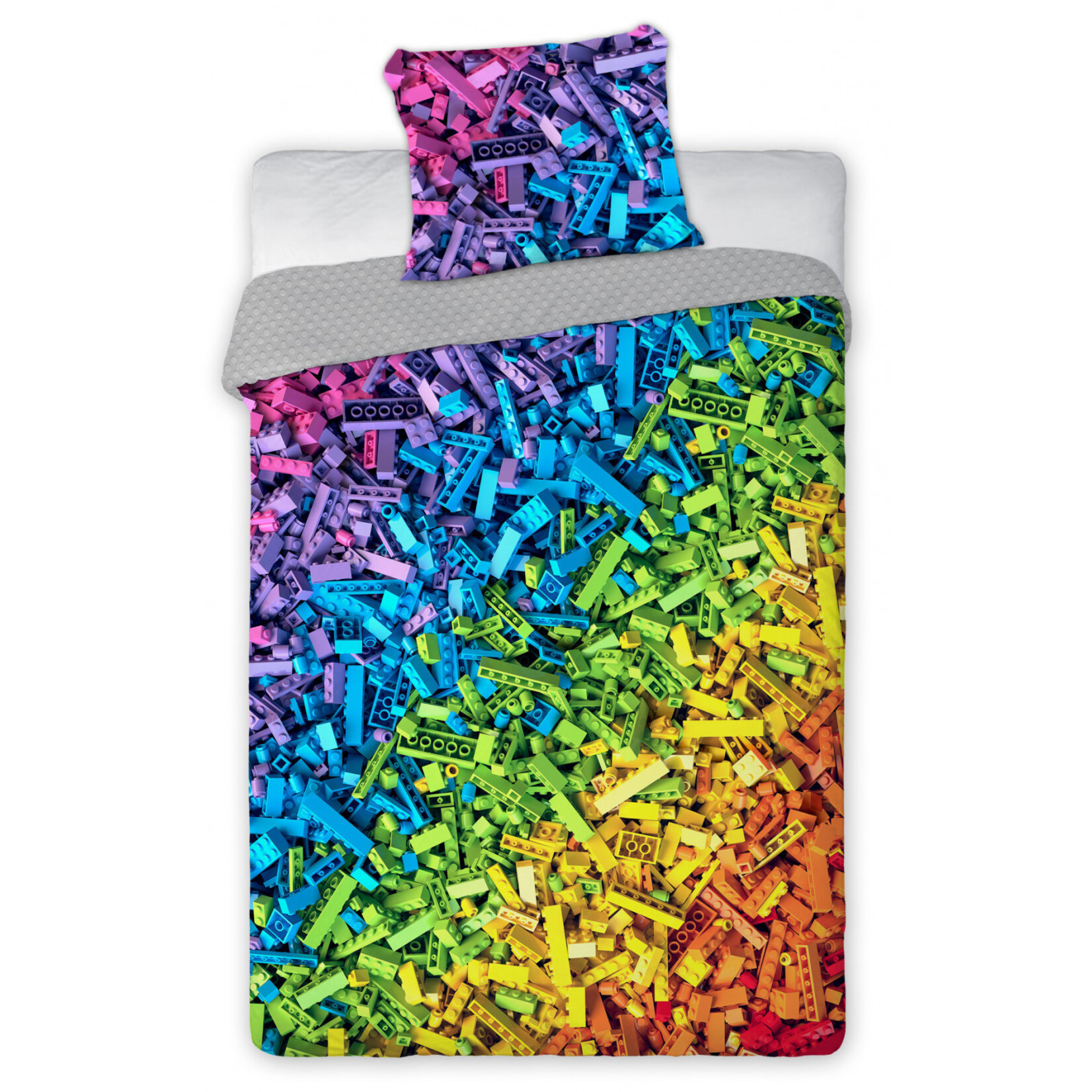 Ziegel, Lego gemusterte Bettwäsche Colorful 140—200cm, 70—90 cm