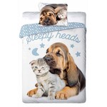 Katze, Hund Sleepy Bettwäsche 140—200 cm, 70—90 cm