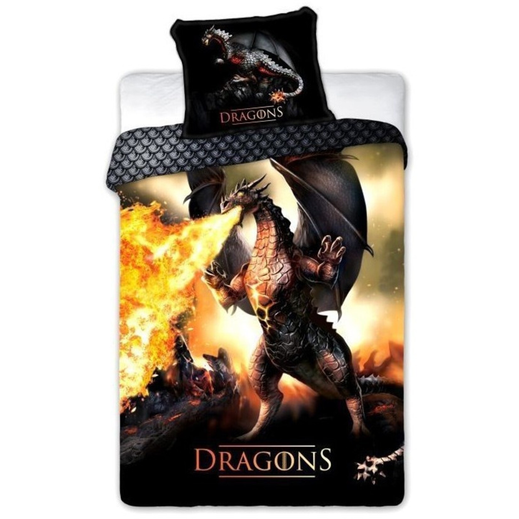Drachen Bettwäsche 140—200 cm, 70—90 cm