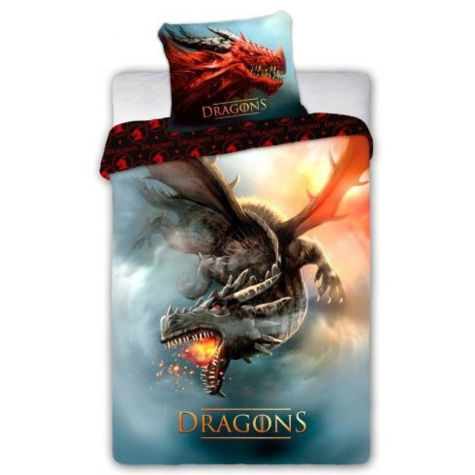Drachen Bettwäsche 140—200 cm, 70—90 cm