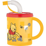 Disney Winnie the Pooh Disney Winnie Puuh Trinkbecher mit Strohhalm aus Kunststoff 210ml