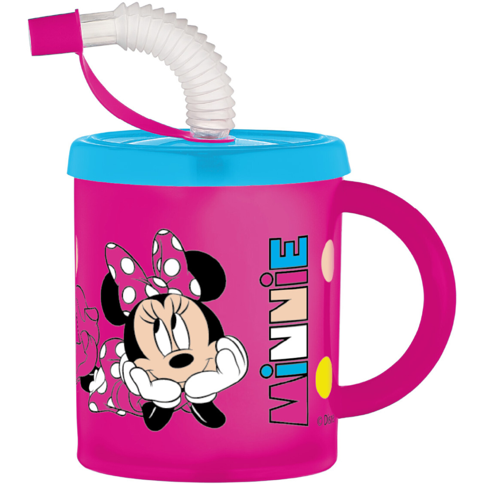 Disney Minnie Trinkbecher mit Strohhalm aus Kunststoff 210ml