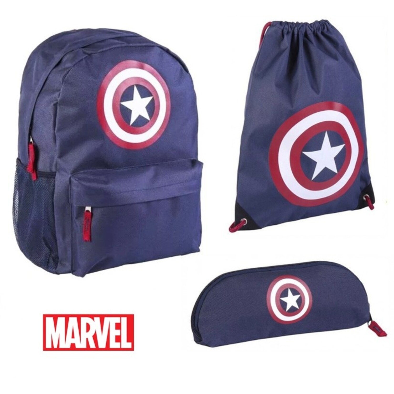 Avengers Rucksack, Gymtasche und Federmappe Set