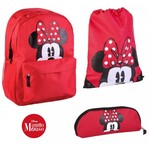 Disney Minnie Rucksack, Gymtasche und Federmappe Set