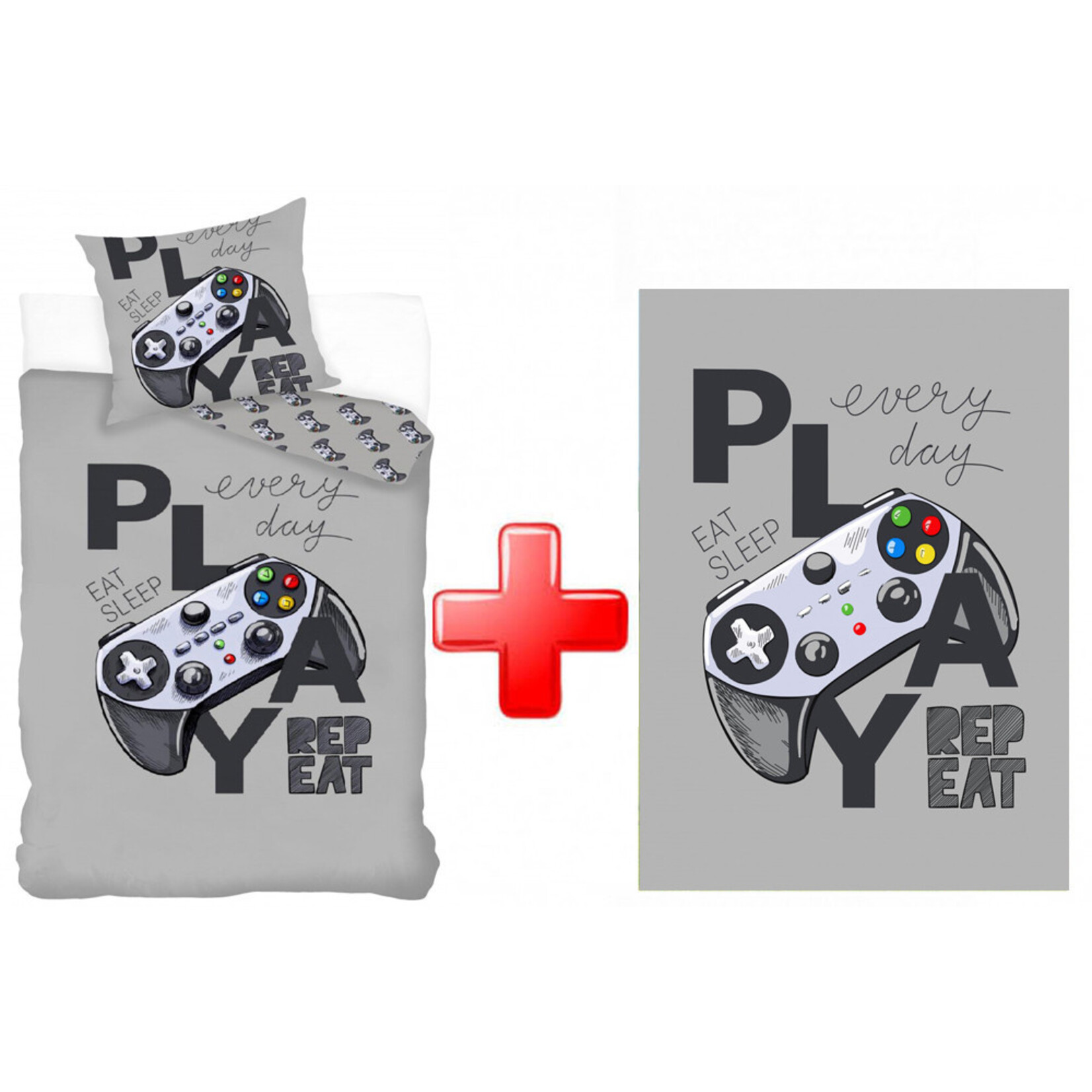 Gamer Bettwäsche Fleecedecke set