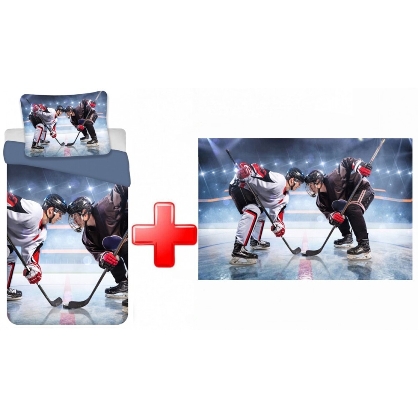 Ice Hockey Bettwäsche Fleecedecke set