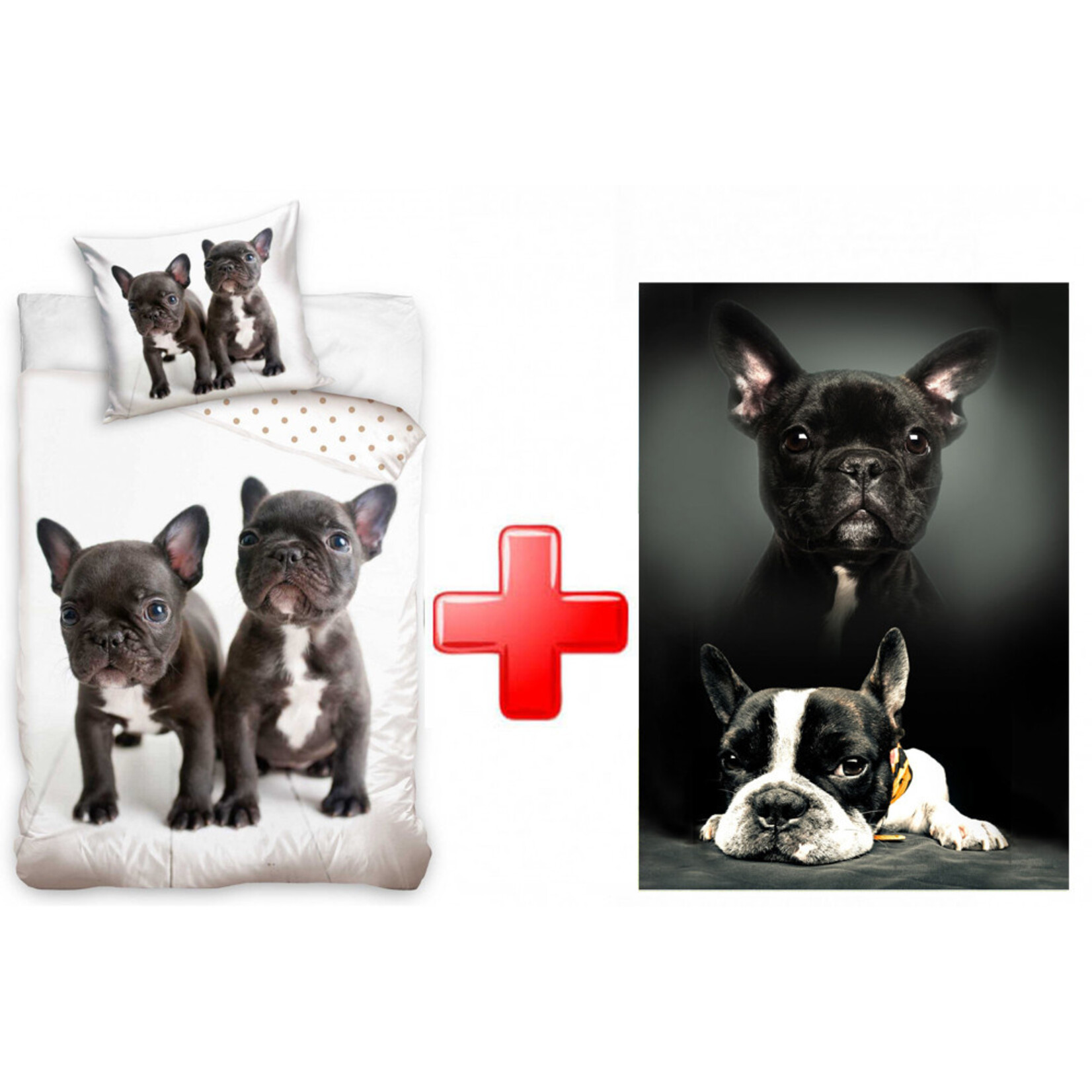 Hund Bettwäsche Fleecedecke set