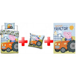 Peppa Wutz Bettwäsche, Fleecedecke und Kopfkissen set