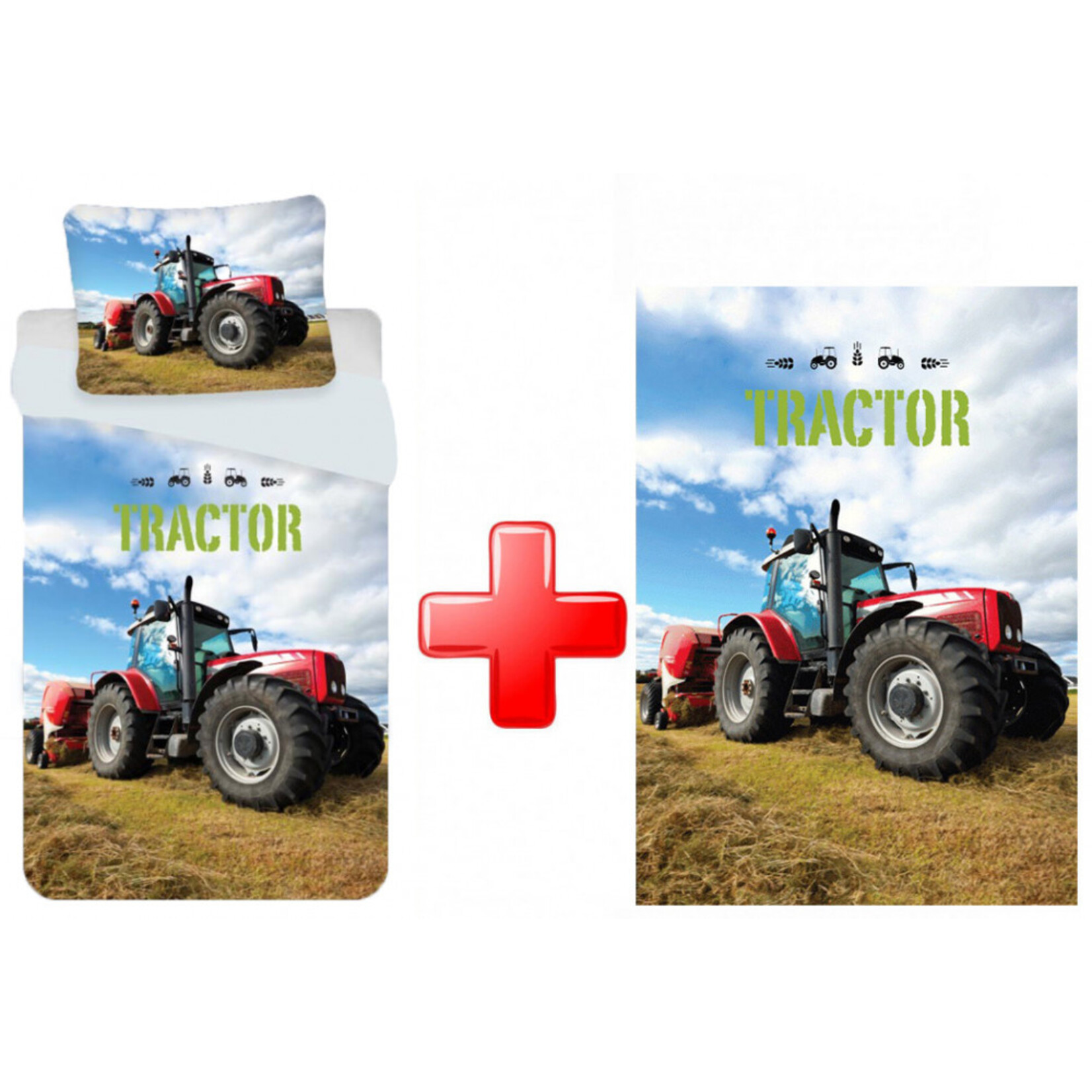 Traktor Bettwäsche Fleecedecke set