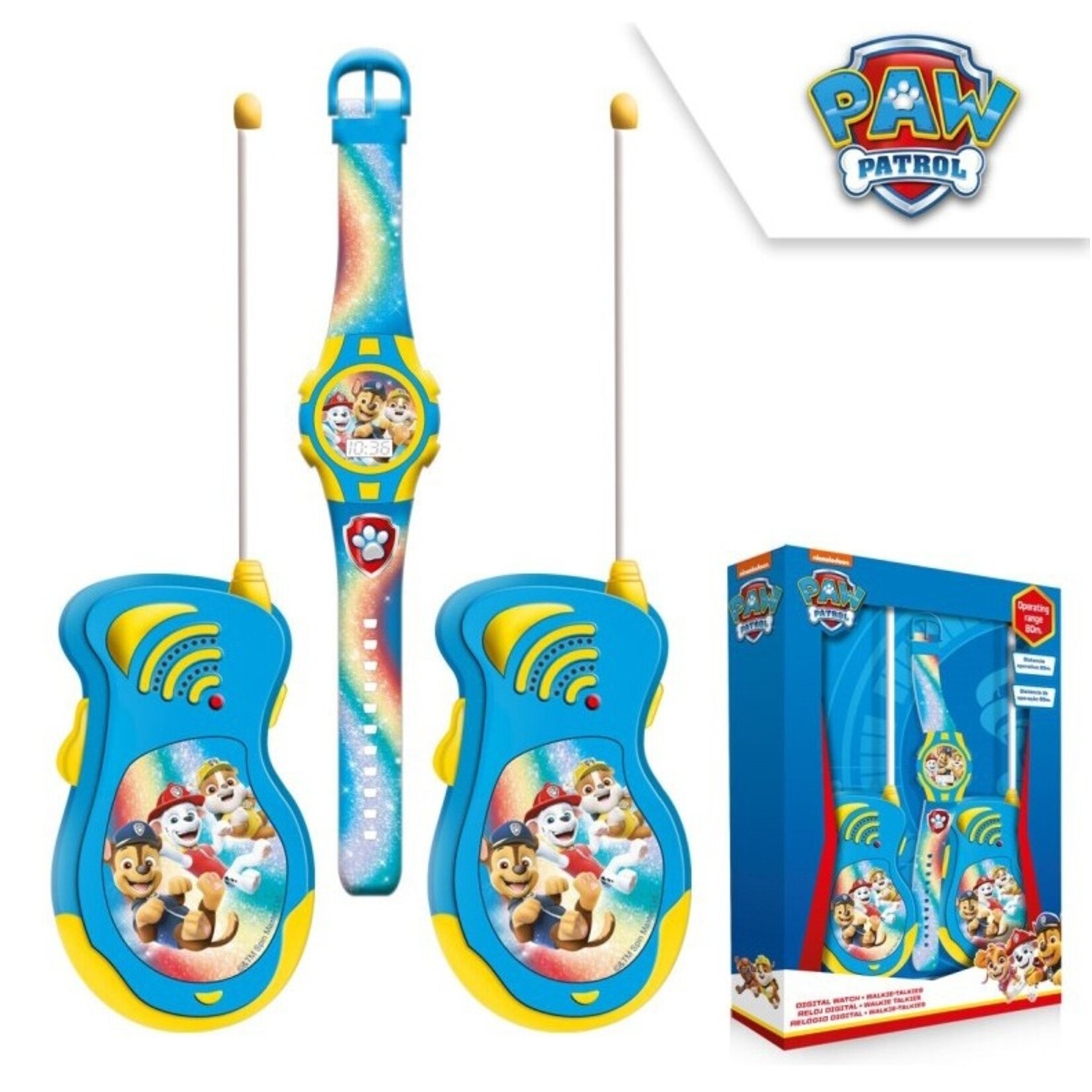 Paw Patrol Paw Patrol Walkie Talkies + Digital Uhr Set
