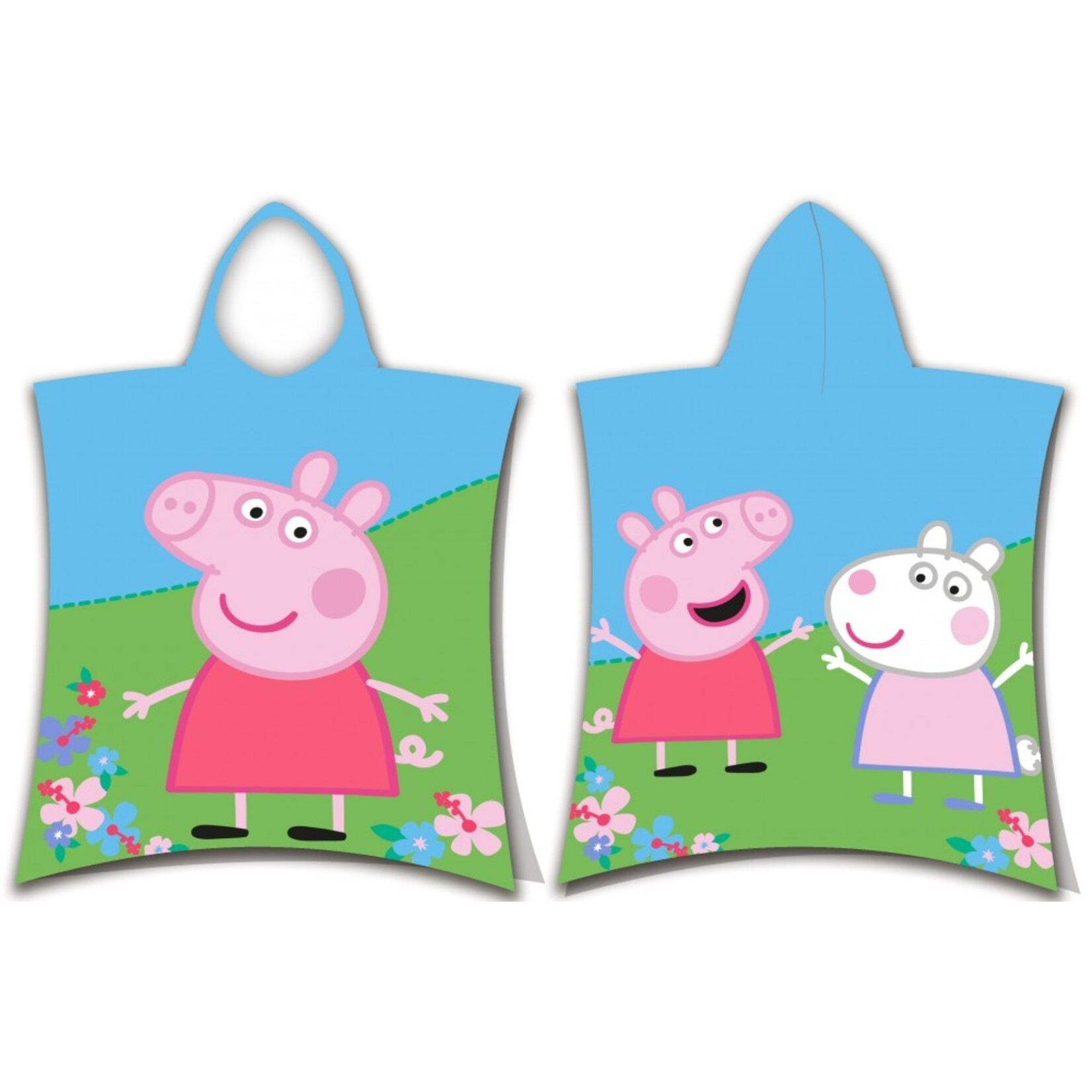 Peppa Wutz Tuch, Poncho 50*115 cm