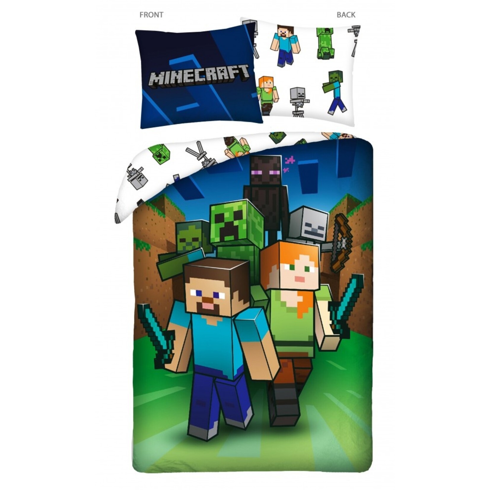 MINECRAFT Minecraft Bettwäsche Mobs Team 140—200 cm, 70—90 cm