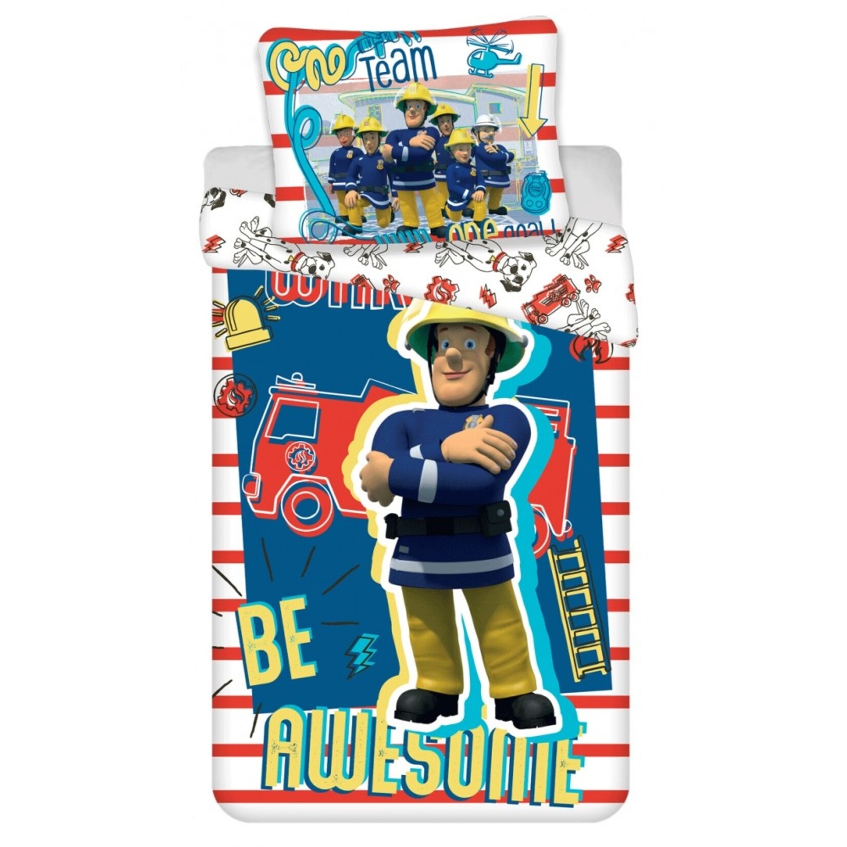 Fireman Sam Bettwäsche Wake Up 140—200 cm, 70—90 cm