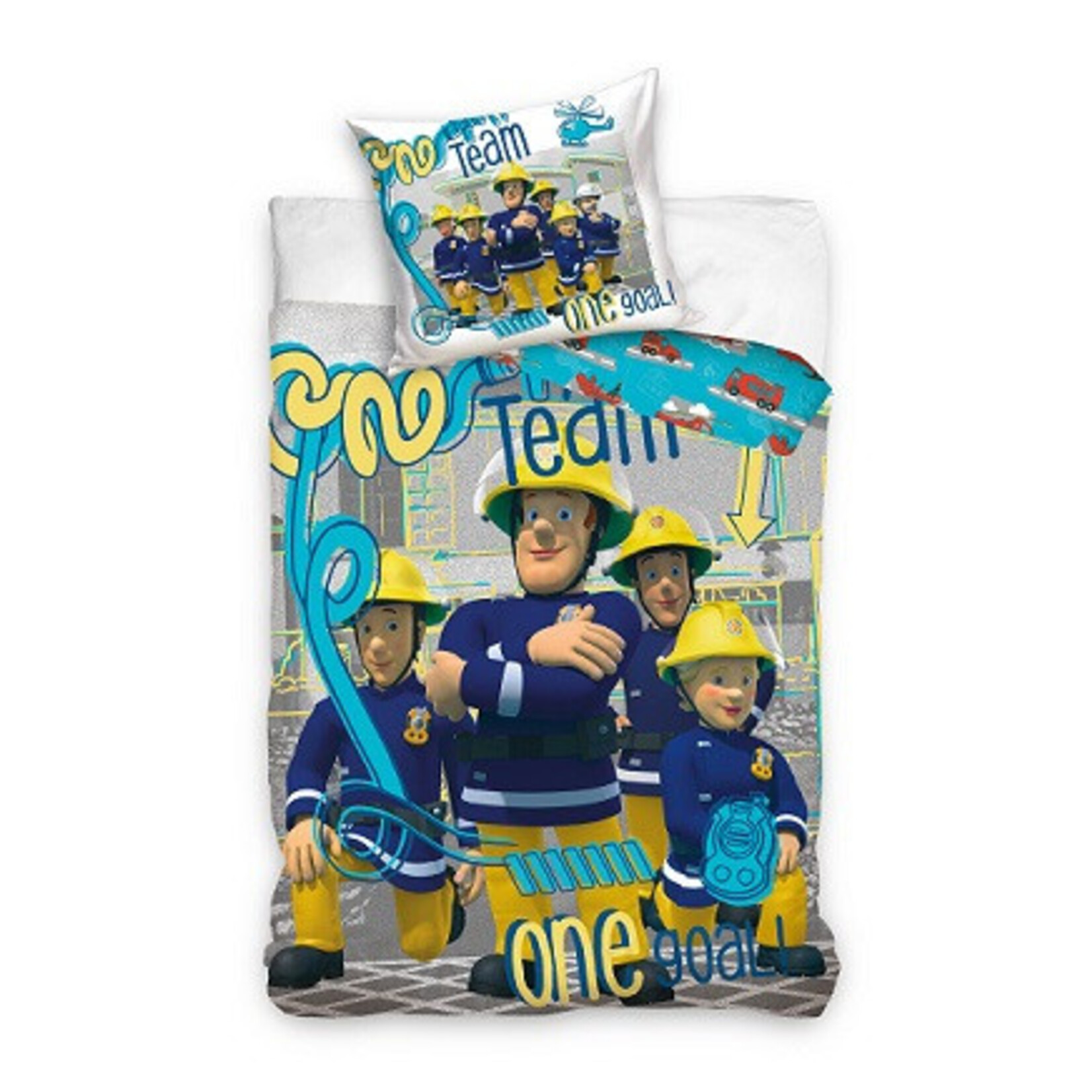 Fireman Sam Team Goal Bettwäsche 140—200 cm, 70x90 cm