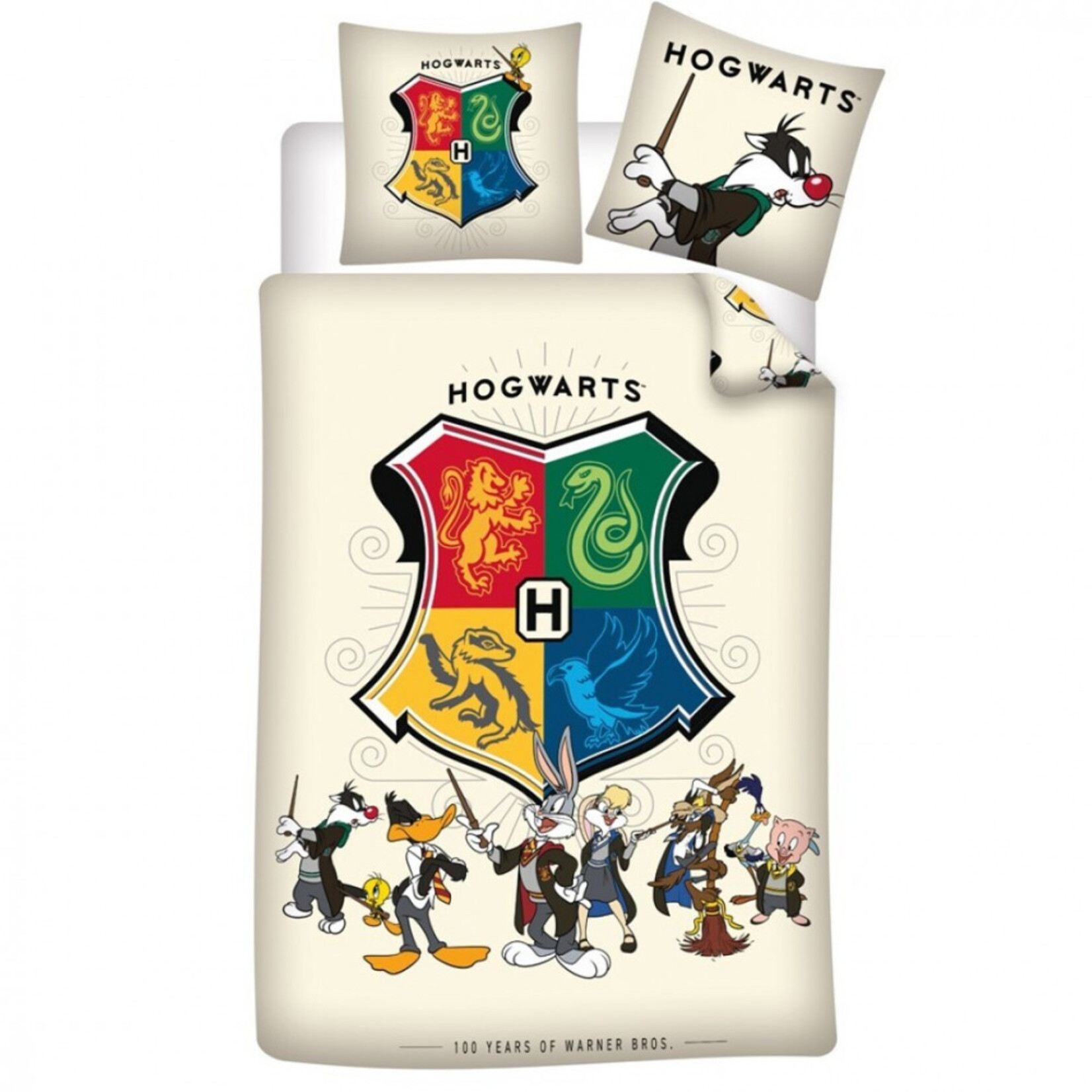 Harry Potter Warner 100, Harry Potter Bettwäsche 140—200 cm, 65—65 cm