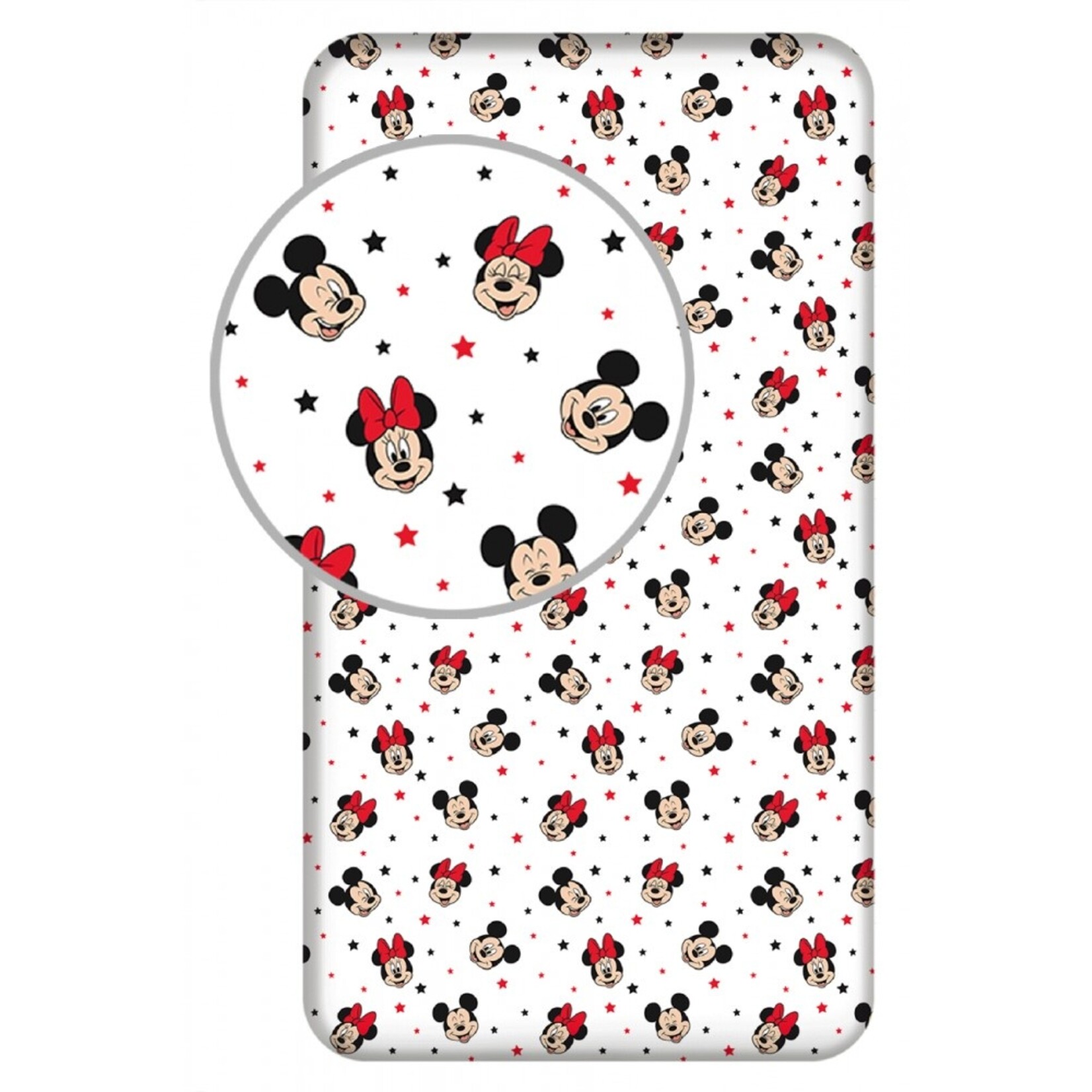 Disney Minnie, Mickey Stars Spannbettuch 90*200 cm