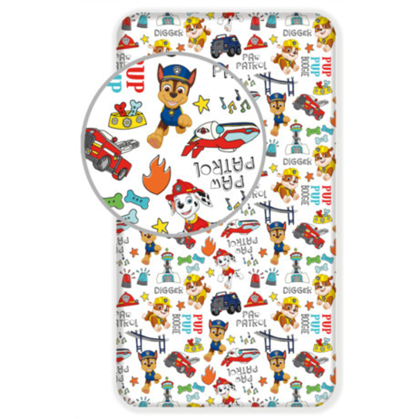Paw Patrol Paw Patrol Digger Spannbettuch 90*200 cm