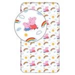 Peppa Wutz Rainbow Spannbetttuch 90*200 cm