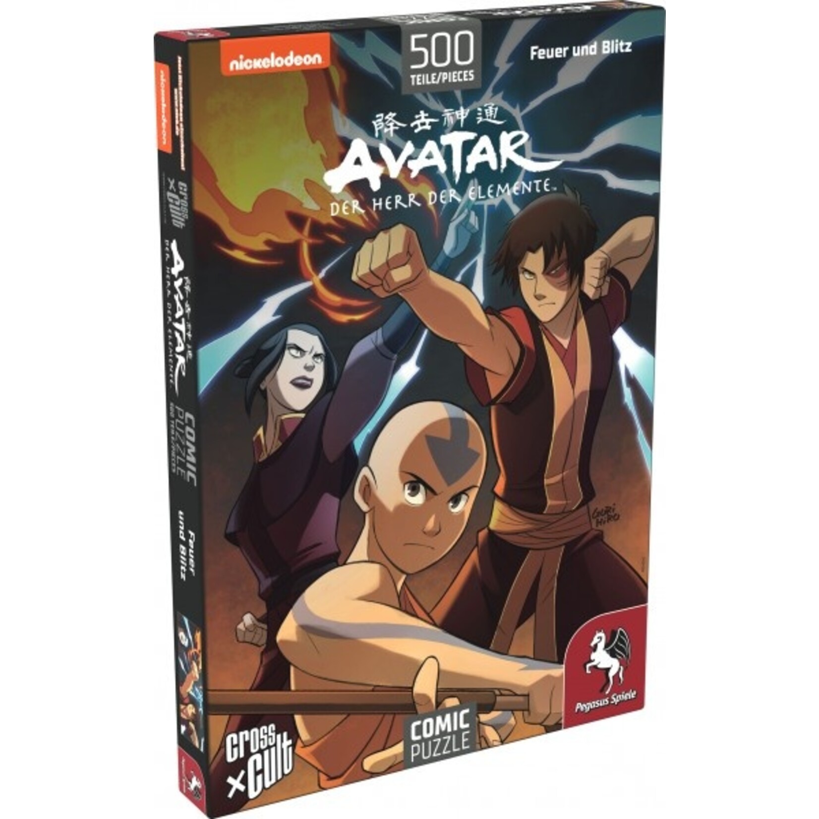 Puzzle: Avatar - Der Herr der Elemente (Feuer und Blitz), 500 Teile