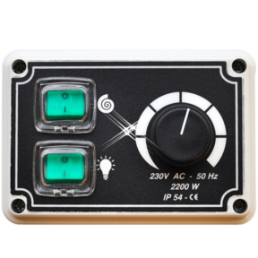 Toerenregelaar 10.0 ampère met verlichting schakelaar