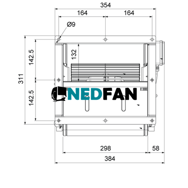 afzuigkap ventilator 2500 m3/h