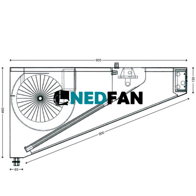 schuinmodel "plug and play" 1000x900x460 mm