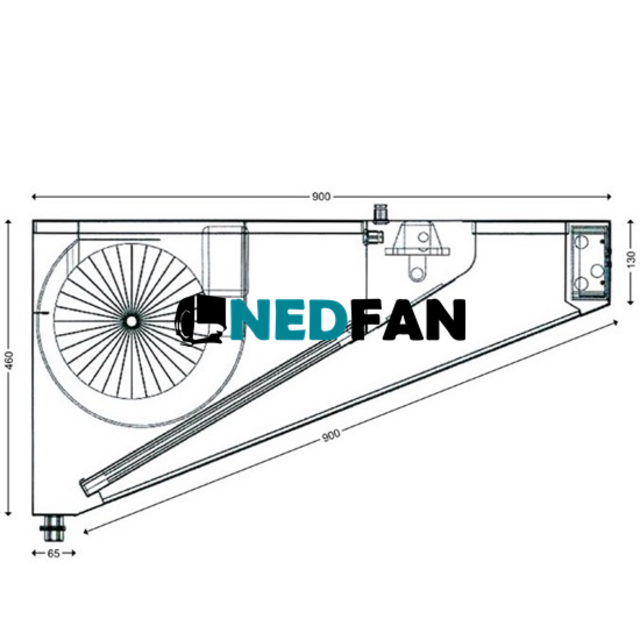 schuinmodel "plug and play" 2000x900x460 mm