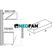 Afzuigkap 4000x950x(h)400 Doosmodel