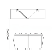 Eiland afzuigkap 1500x1500x(h)400