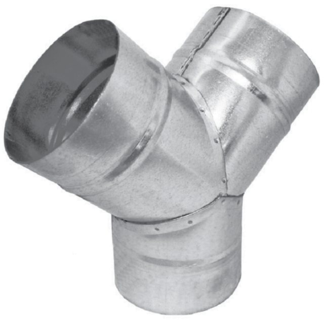 Y-STUK GALVA 45 GRADEN 180 MM