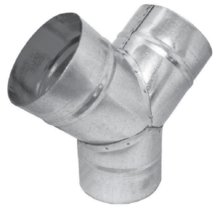 Y-STUK GALVA 45 GRADEN 160 MM