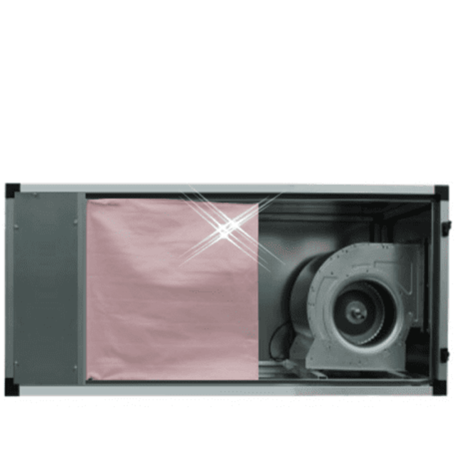 Filterkast F7 met motor 7000 m3/h