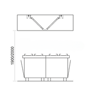 Eiland afzuigkap 3500x1500x(h)400