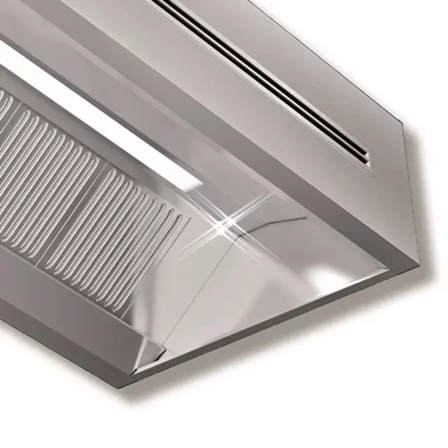 Inductie doosmodel afzuigkap 6000x1300x500 mm