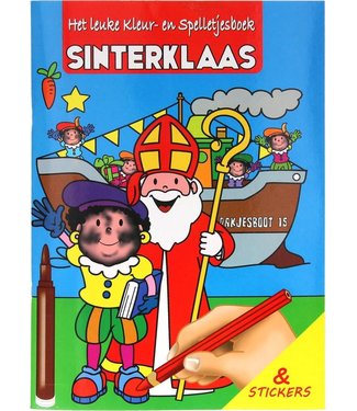 Sinterklaas Kleur- en Spelletjes en Stickerboek