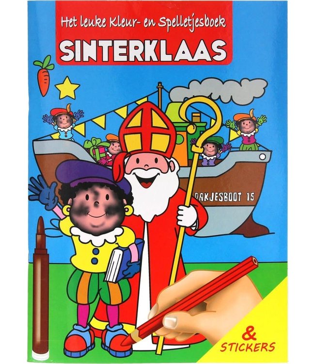 Implicaties Heerlijk Blazen Sinterklaas Kleur- en Spelletjes en Stickerboek - Speelgoedenzo