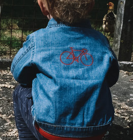 Koerswiel Denim jacket with bicycle