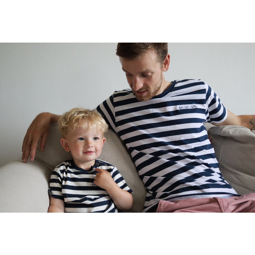 Koerswiel Set of striped shirt with dad