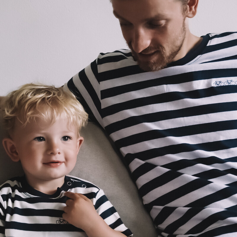 Koerswiel Set of striped shirt with dad