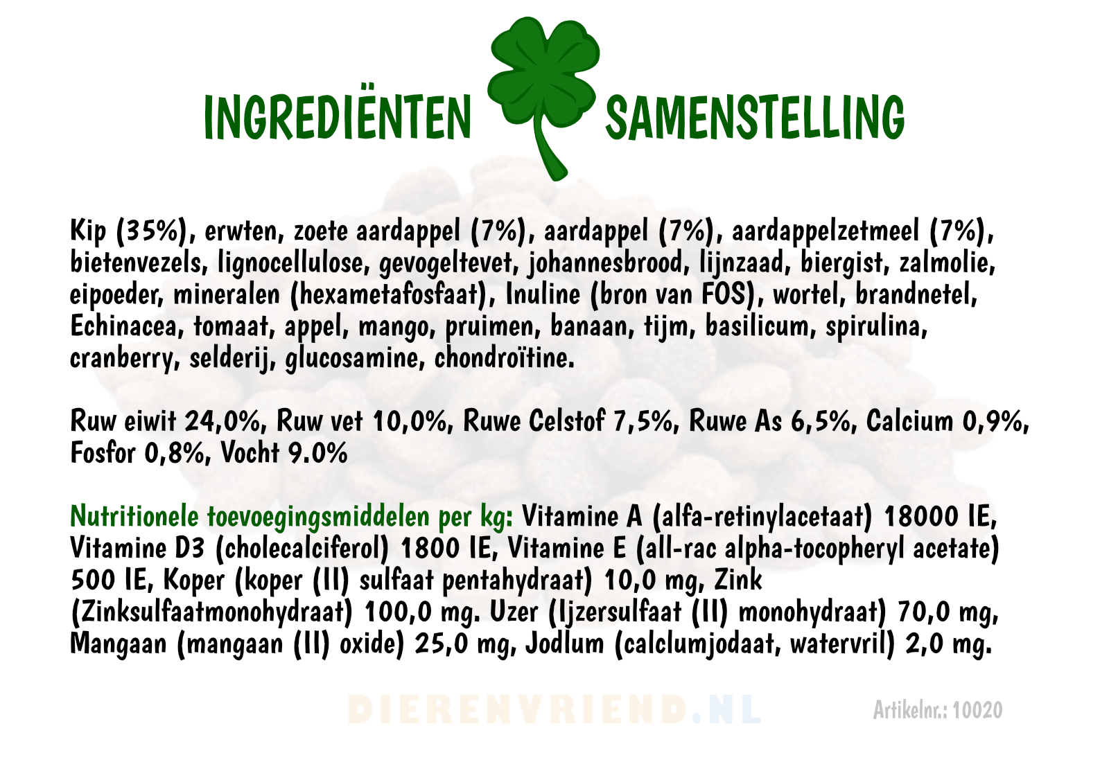 SP Hondenvoer Graanvrij - Hondenvoer Senior/Light Kip & Zoete aardappel