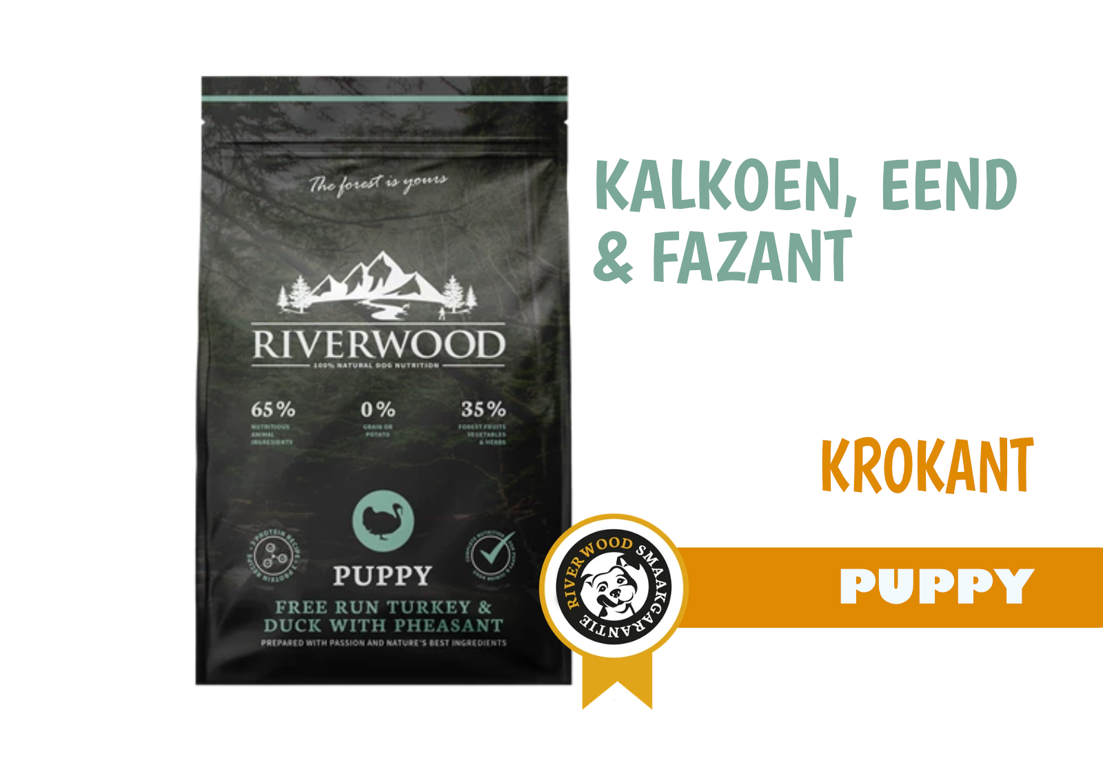 Puppy Hondenbrokken Kalkoen, Eend & Fazant