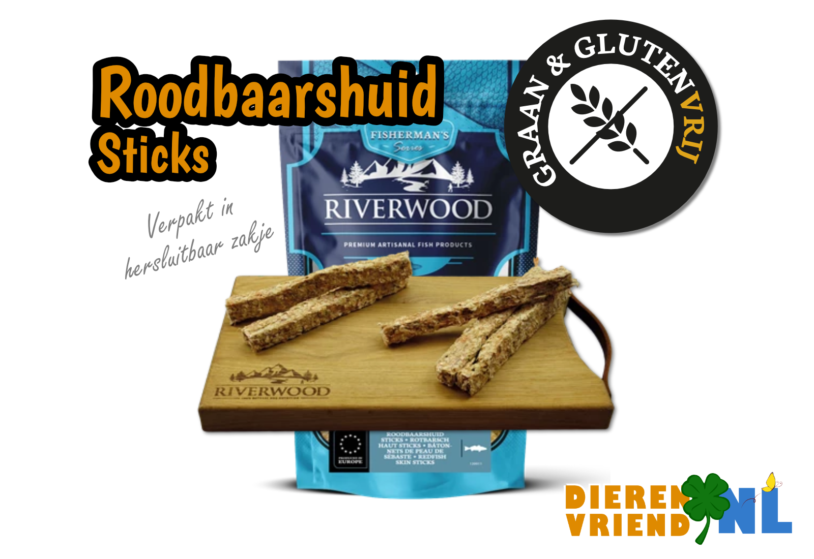 200 gram Roodbaarshuid sticks Snack